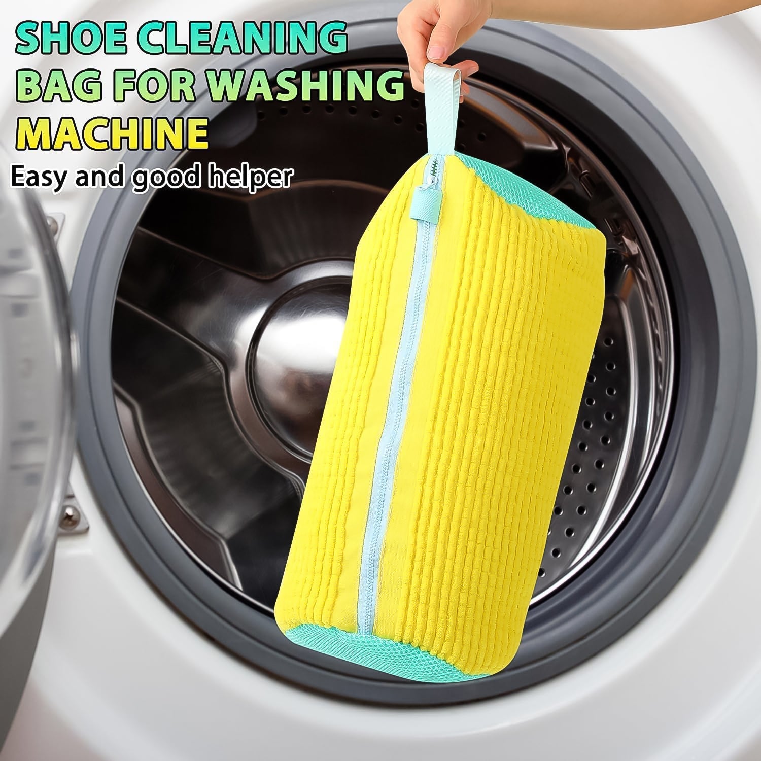 Shoe Washing Machine Bag with Microfiber Chenille Lining & Zipper (1 Pc) Shoe Washing Machine Bag with Microfiber Chenille Lining & Zipper (1 Pc)